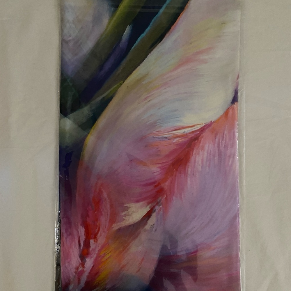 BONUS GIFT Mulberry Silk HANDMADE Vibrant Abstract Colorful Scarf Shawl Wrap - Picture 13 of 13